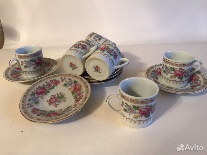 Сервизы чайныйе СССР чашки чайные пары