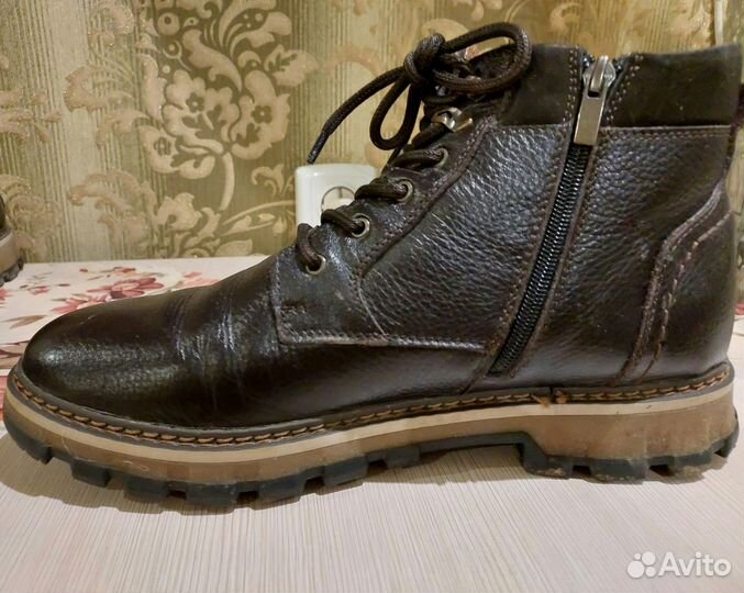 Полуботинки мужские натуральная кожа, нат. мех