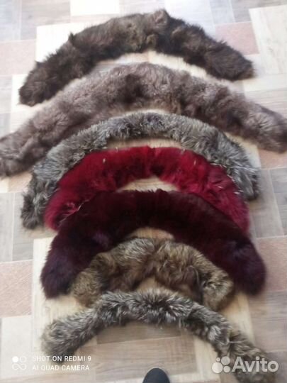 Меховой воротник песец, норка, чернобурка