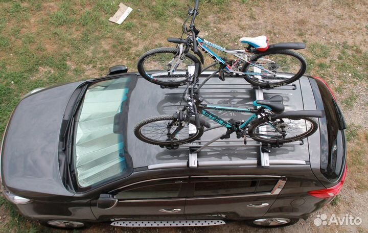 Велобагажник на рейлинги автомобиля