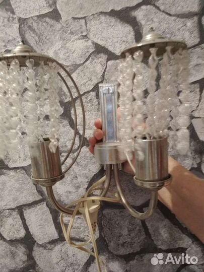 Хрустальная бра настенная СССР