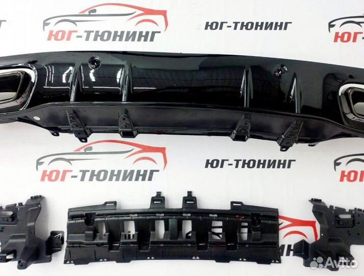 Диффузор c-class w205 с63 amg стиль 2019 черные