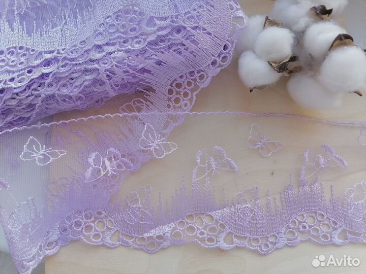 Кружево на сетке, 10 см, 4 метра