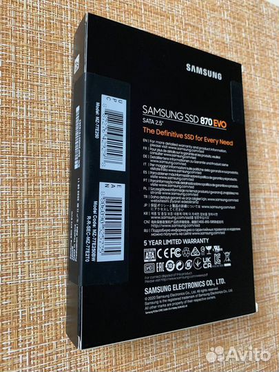 SSD-диск Samsung 870 EVO 250 гб MZ-77E250BW