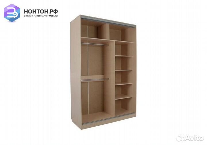 Шкаф-купе Гранд 4-600 волны 2 дуб млечный