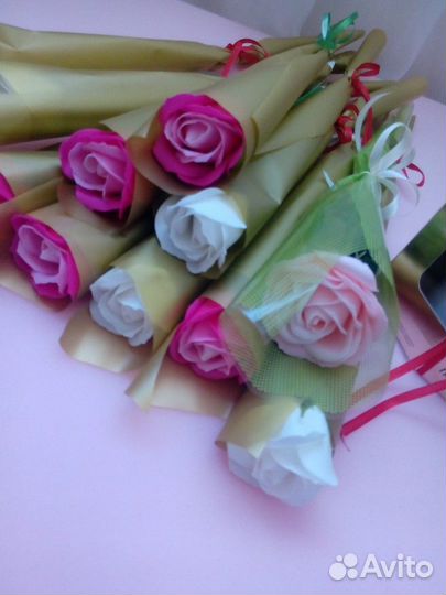 Букеты из мыльных роз