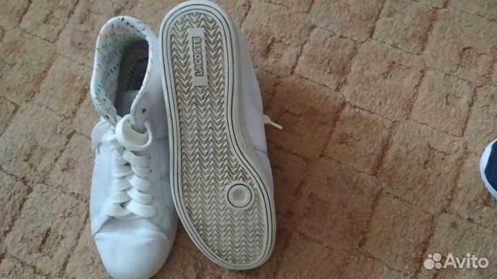 Кеды белые lacoste