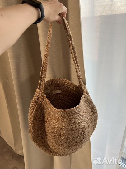 Сумка плетеная соломенная, Mango