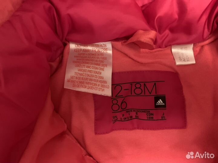 Пуховик для девочки adidas