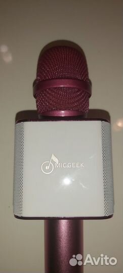 Микрофон для живого вокала MicGeek Q9, розовый