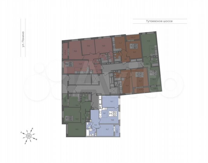 3-к. квартира, 62,6 м², 11/18 эт.