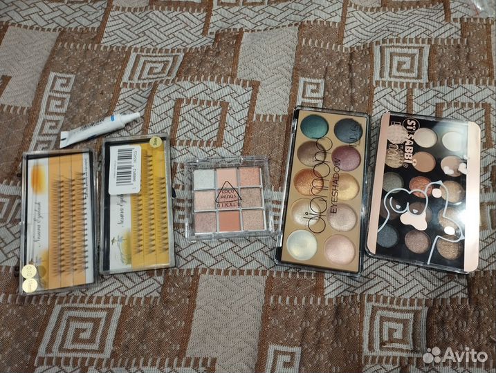 Тени +ресницы пучками