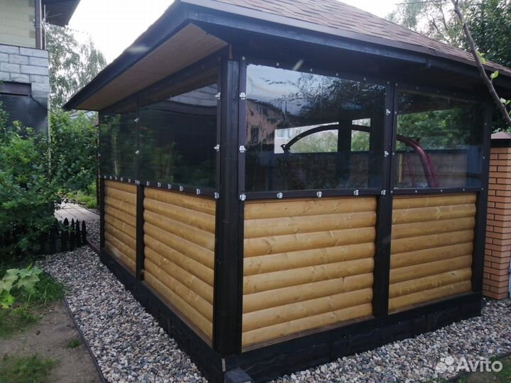 Мягкие окна для беседки