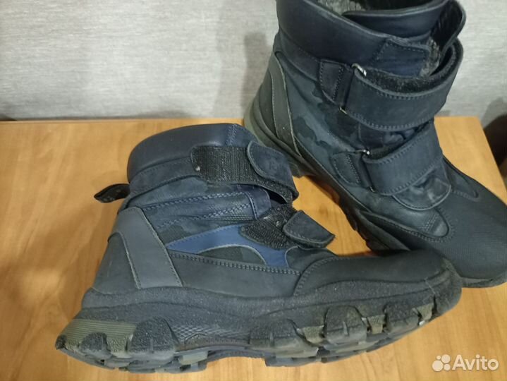 Сапоги зимние детские на липучке