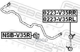 Тяга стабилизатора 0223-V35RR 0223-V35RR Febest