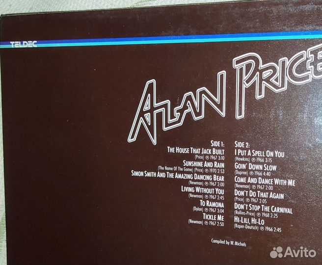 Alan Price Profile 1980 Germany Ориг LP