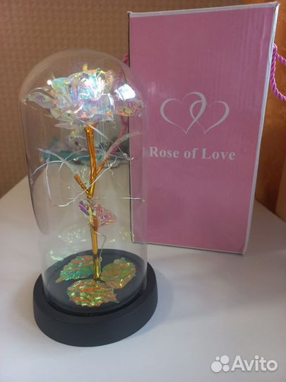 Роза в колбе ночник