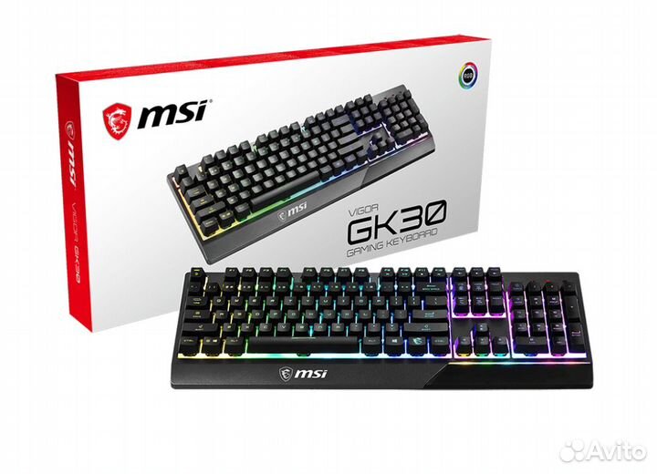 Проводная клавиатура MSI Vigor GK30 RU, черный