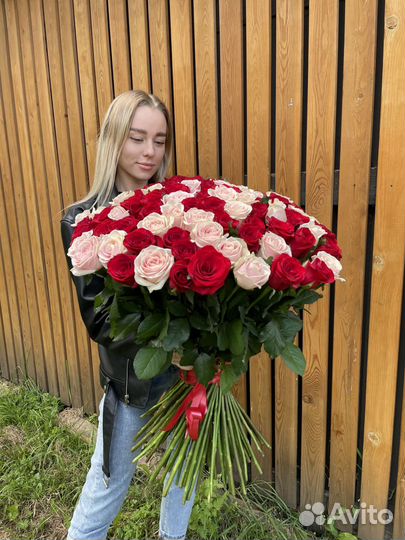 Букет роз с доставкой 51 шт