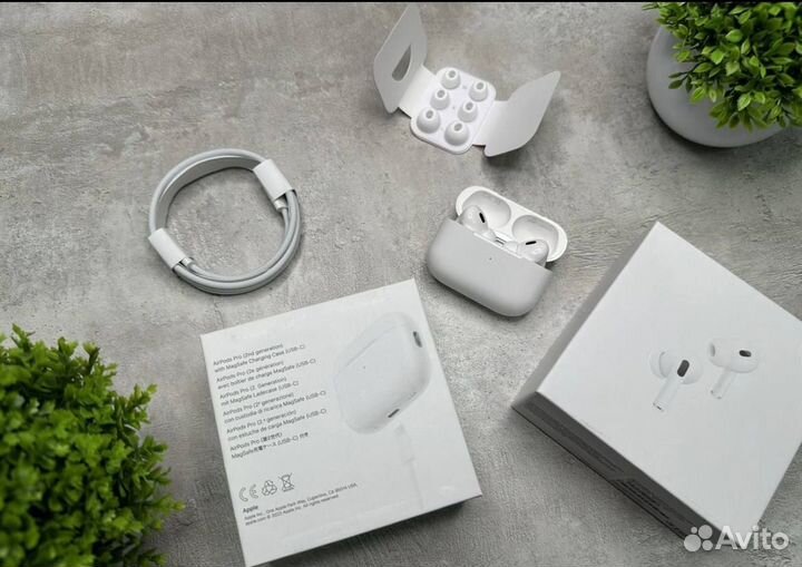 Airpods pro 2 с шумоподавлением type-c подарок