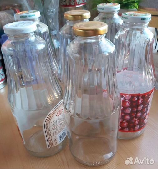 Стеклянная бутылка 1 л. - Б.У