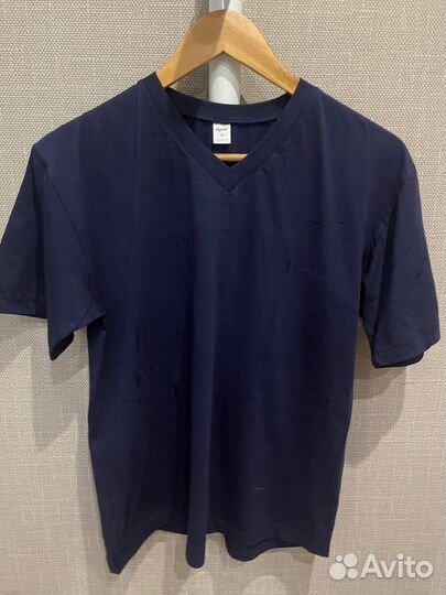 Мужская темно-синяя хлопковая футболка Anjelik 58