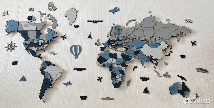 Карта мира на стену