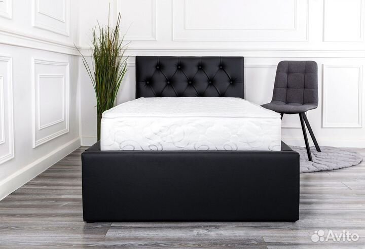 Кровать с матрасом 80х200 Барселона черная