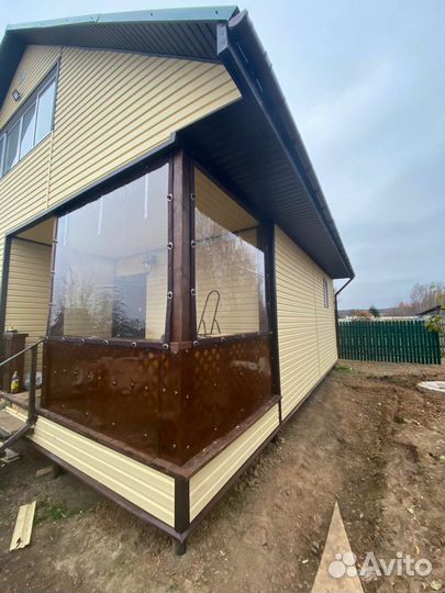 Мягкие окна и двери на беседку