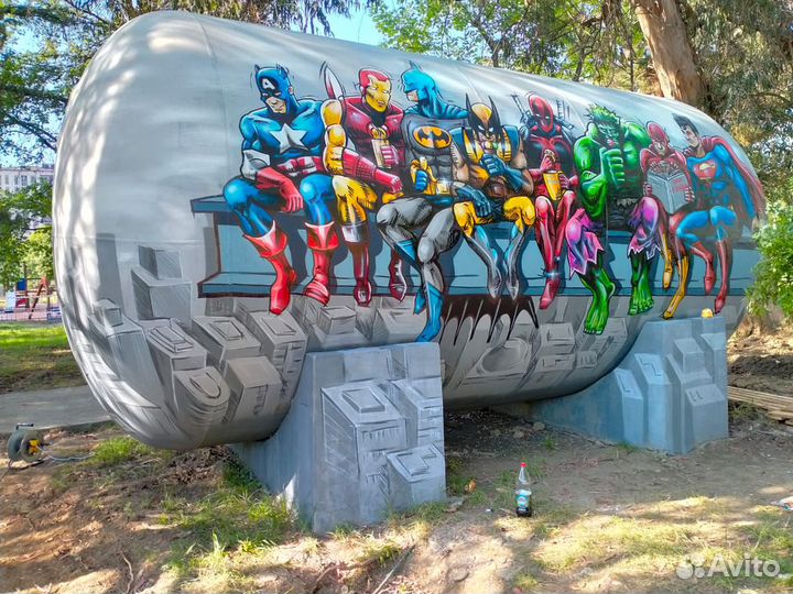 Художественная роспись стен, граффити оформление