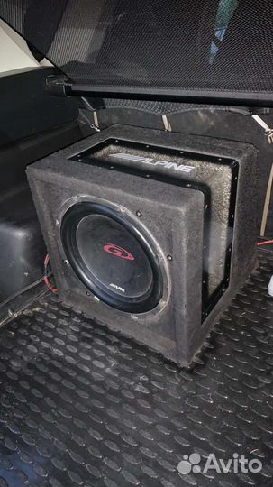 Сабвуфер alpine r 12,усилитель magnat