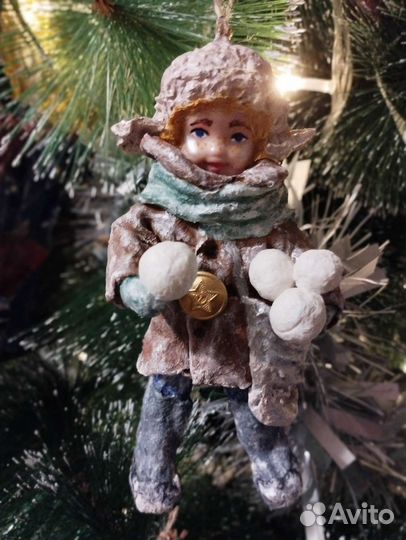 Ватные елочные игрушки