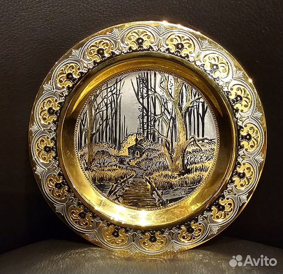 Чайный набор Подстаканник Тигр Златоуст Золочение