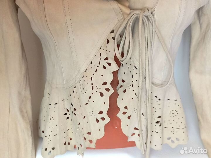 Жакет замшевый y2k 40 42 Франция