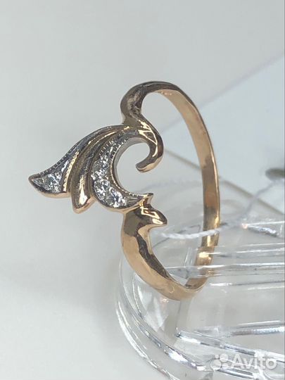 Кольцо с бриллиантами золото 585/19,0р/2,19 гр