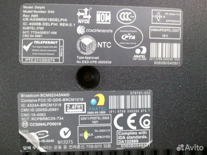 Ноутбук HP delphi D40 Compaq 610