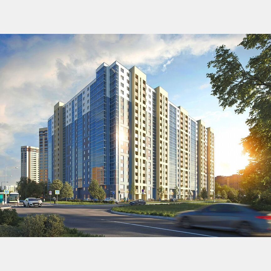 1-к. квартира, 38,3 м², 2/19 эт.