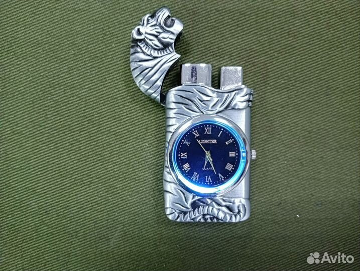 Зажигалка Тигр с часами
