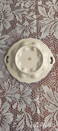 Гжель тарелка для яиц