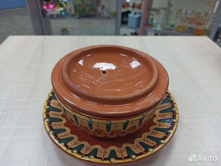 Советский Горшок Тарелка Майолика Керамика СССР