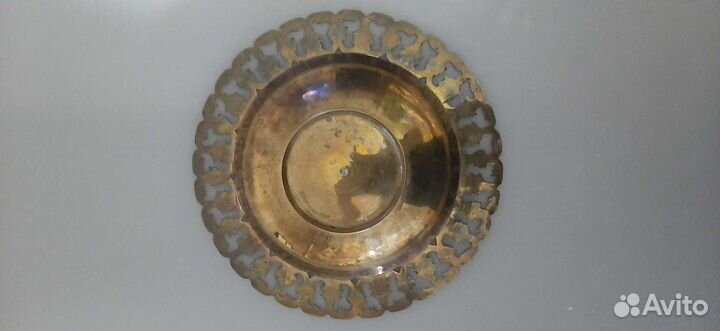 Ваза для сладостей. Латунь. Индия. Эмаль