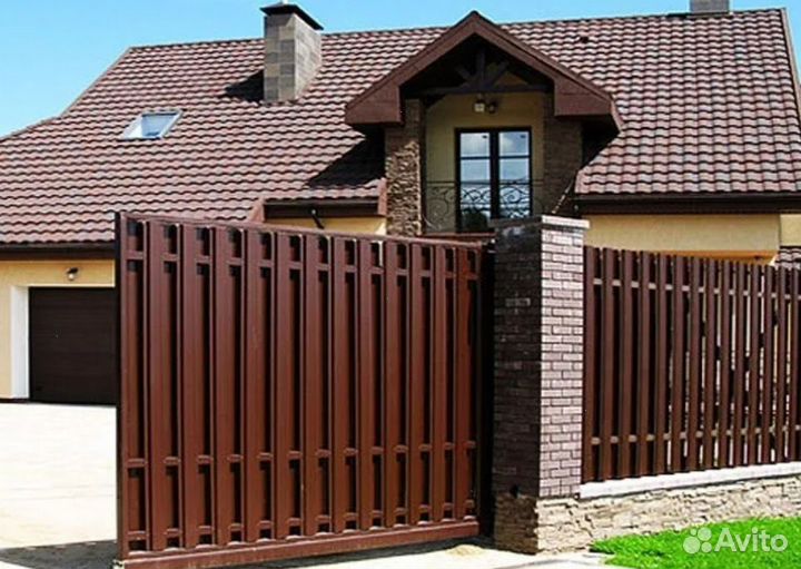 Откатные ворота для дома