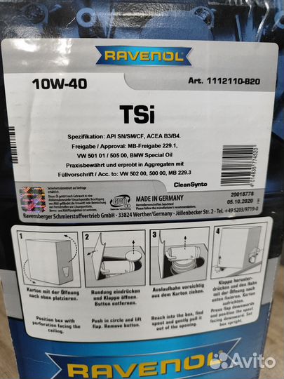 Масло моторное Ravenol TSi 10w40 розлив от 0.5л