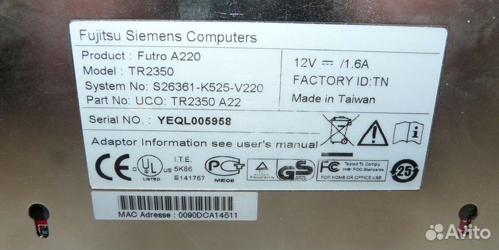 Тонкий клиент Fujitsu-Siemens Futro A220