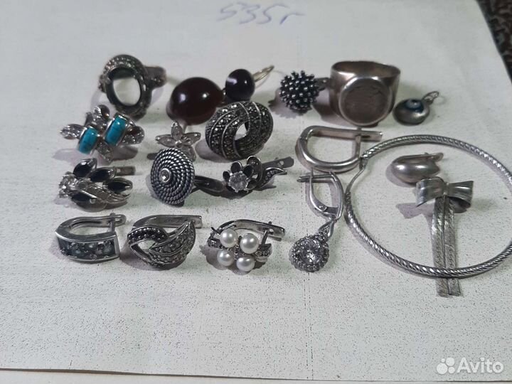 Серебряные серьги СССР винтаж и Россия