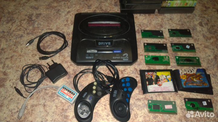 Sega Mega Drive 2 (+картриджи) не рабочие