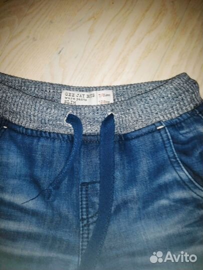 Джинсы утеплённые и лёгкие 122 (2 шт) шт