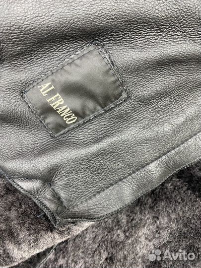 Кожаная дубленка мужская 54