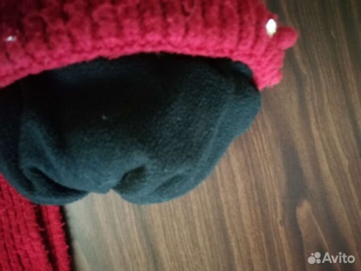 Шапка и шарф для девочки б/у