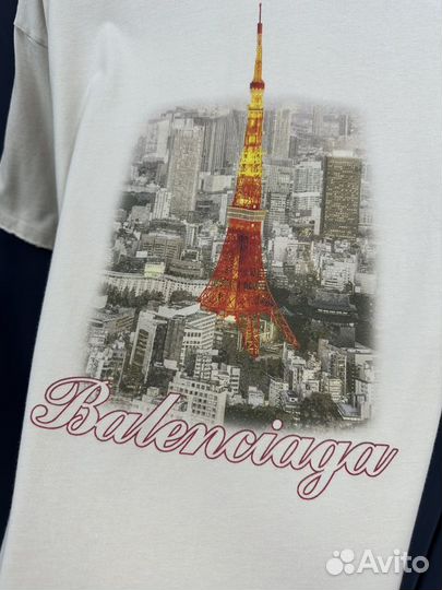 Футболка Balenciaga paris оверсайз (унисекс)